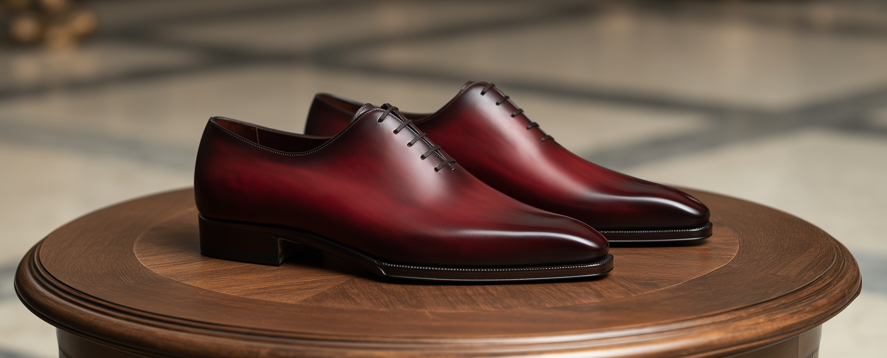 Bondeno bespoke oxford dress shoes for men in oxblood