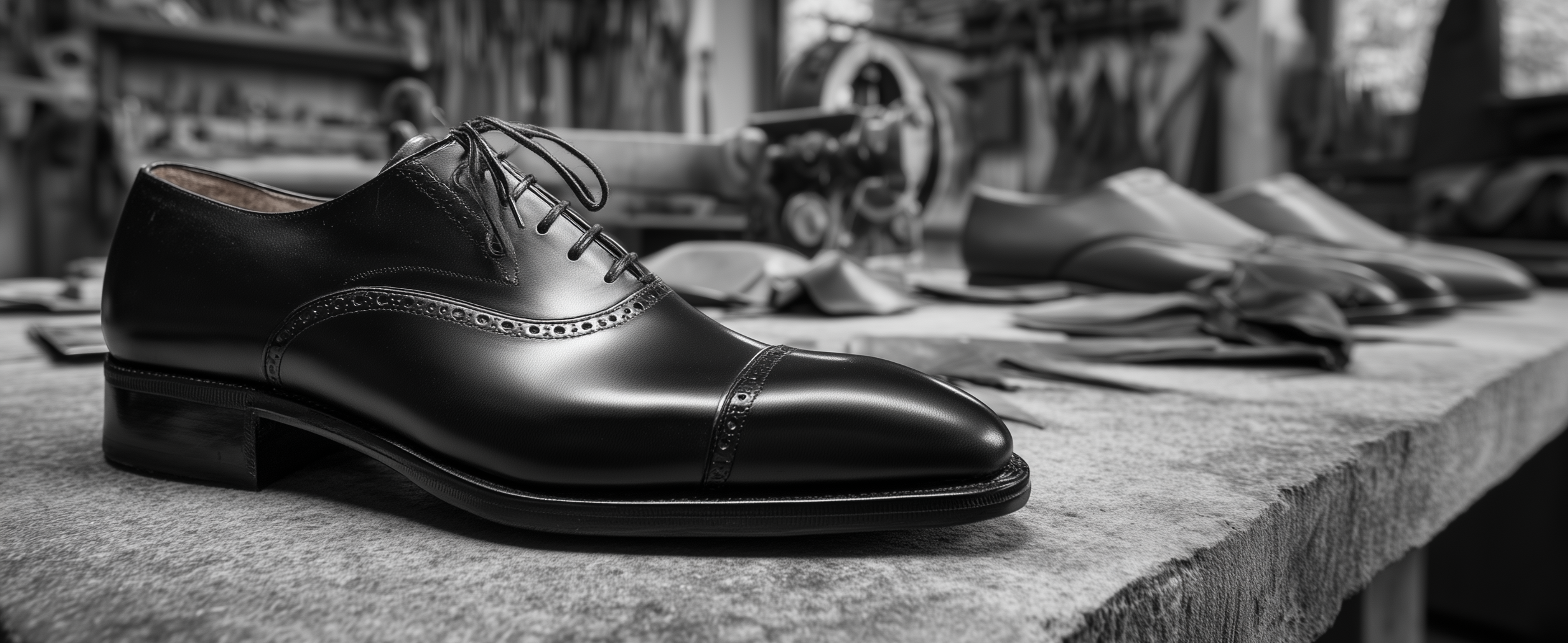 bespoke oxford black italian shoes from Bondeno