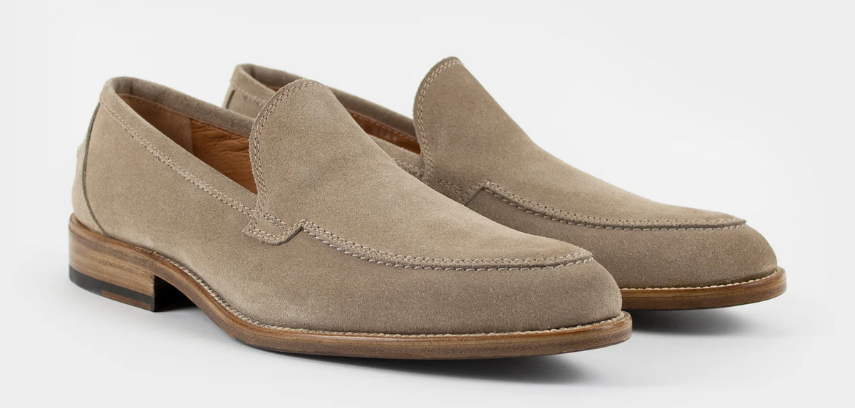 Bespoke leather loafer shoes