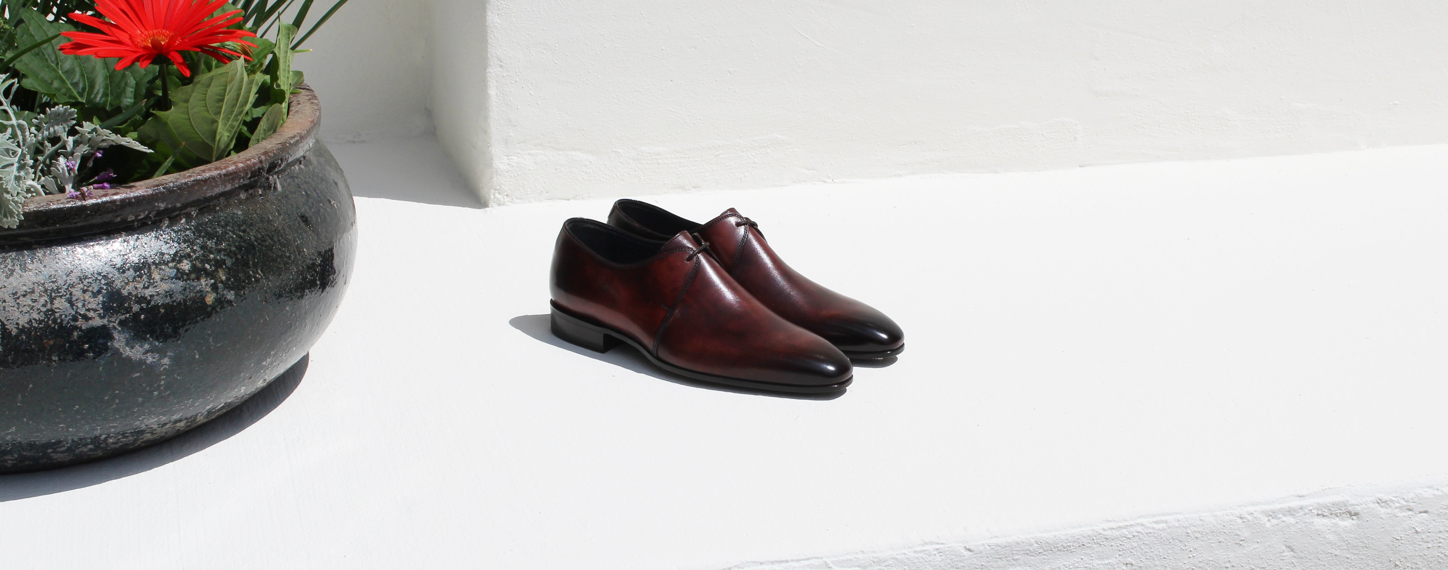 Bondeno Bespoke Custom Made Single eyelet Derby Shoes in Oxblood