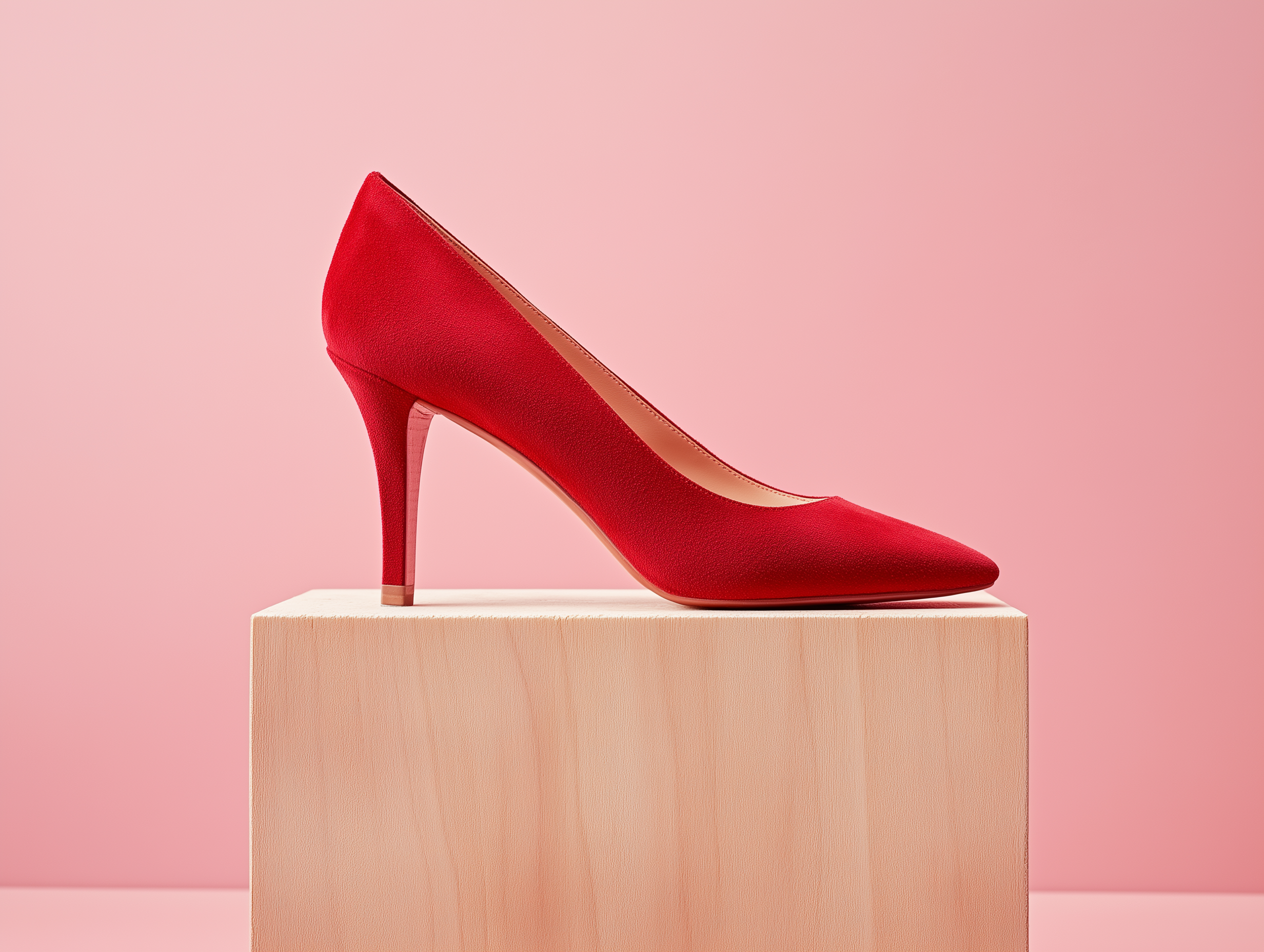 DILETTA - Custom Fitted Bespoke Pumps - RED SUEDE