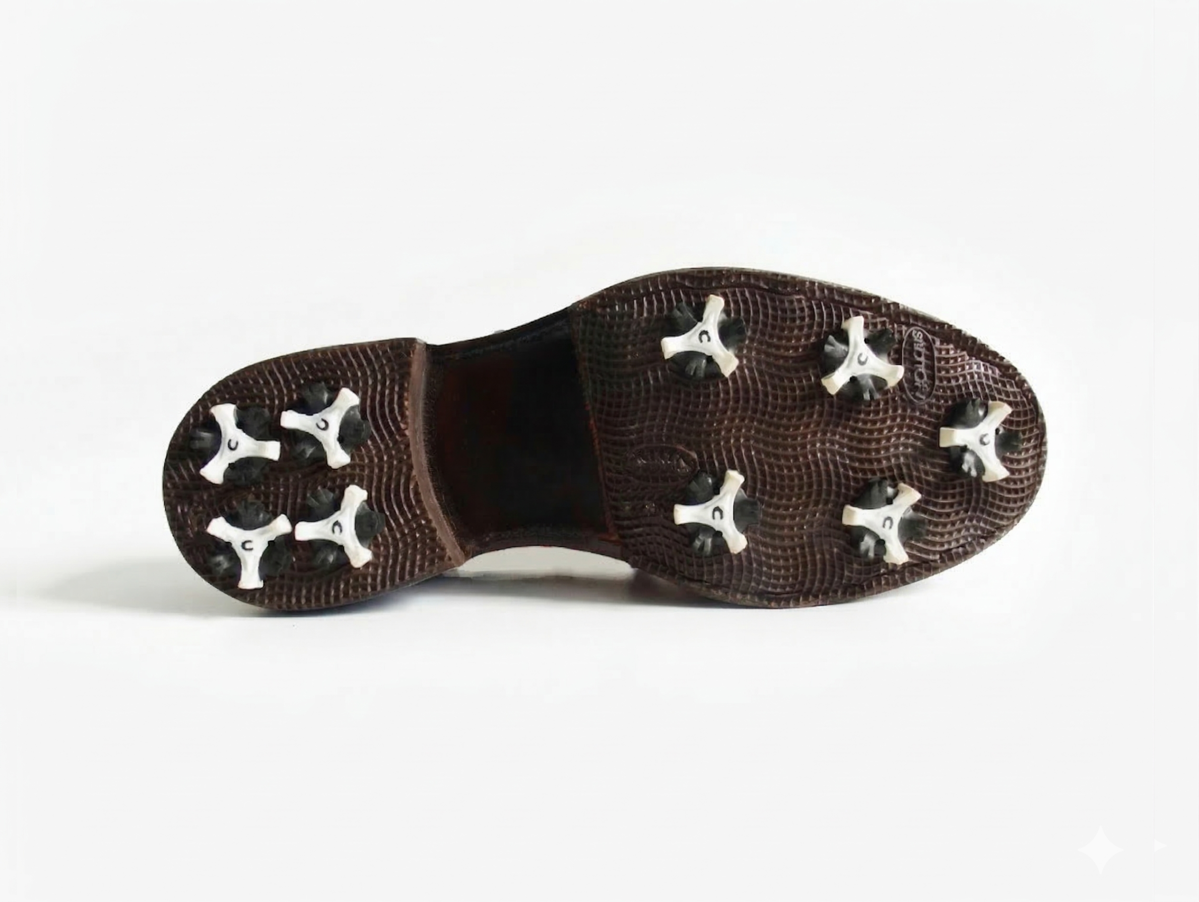 ANTONIA • Bespoke Custom Made & Fitted Golf Shoes With Replaceable Screw-In Spikes • WHITE & LIGHT BLUE