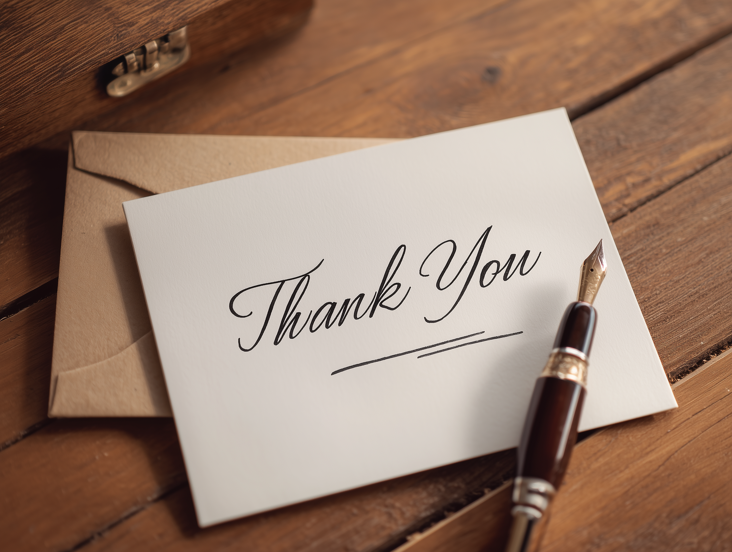 Thank You Note + Envelope