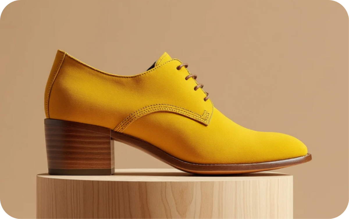 Yellow women's lace-up shoe with block heel, Bondeno Bespoke High Heel Shoes Gift Card