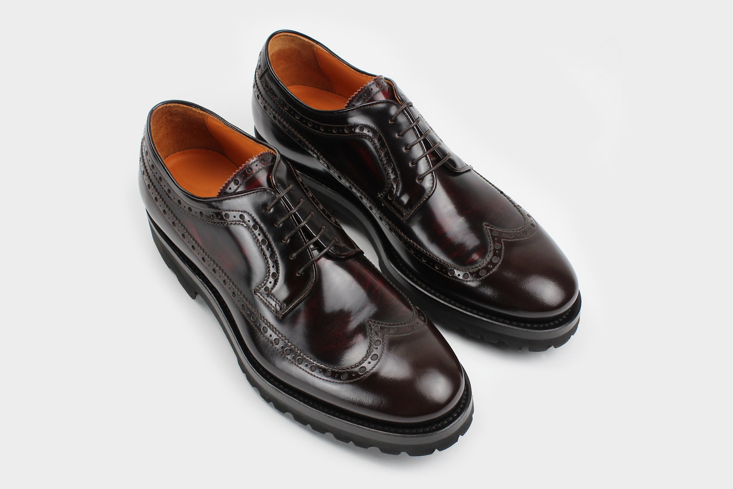 Nello Rosewood Wingtip Derby Italian Made to Measure Shoes