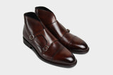 Double Monk Strap Hickory Italian Made to Measure Boots