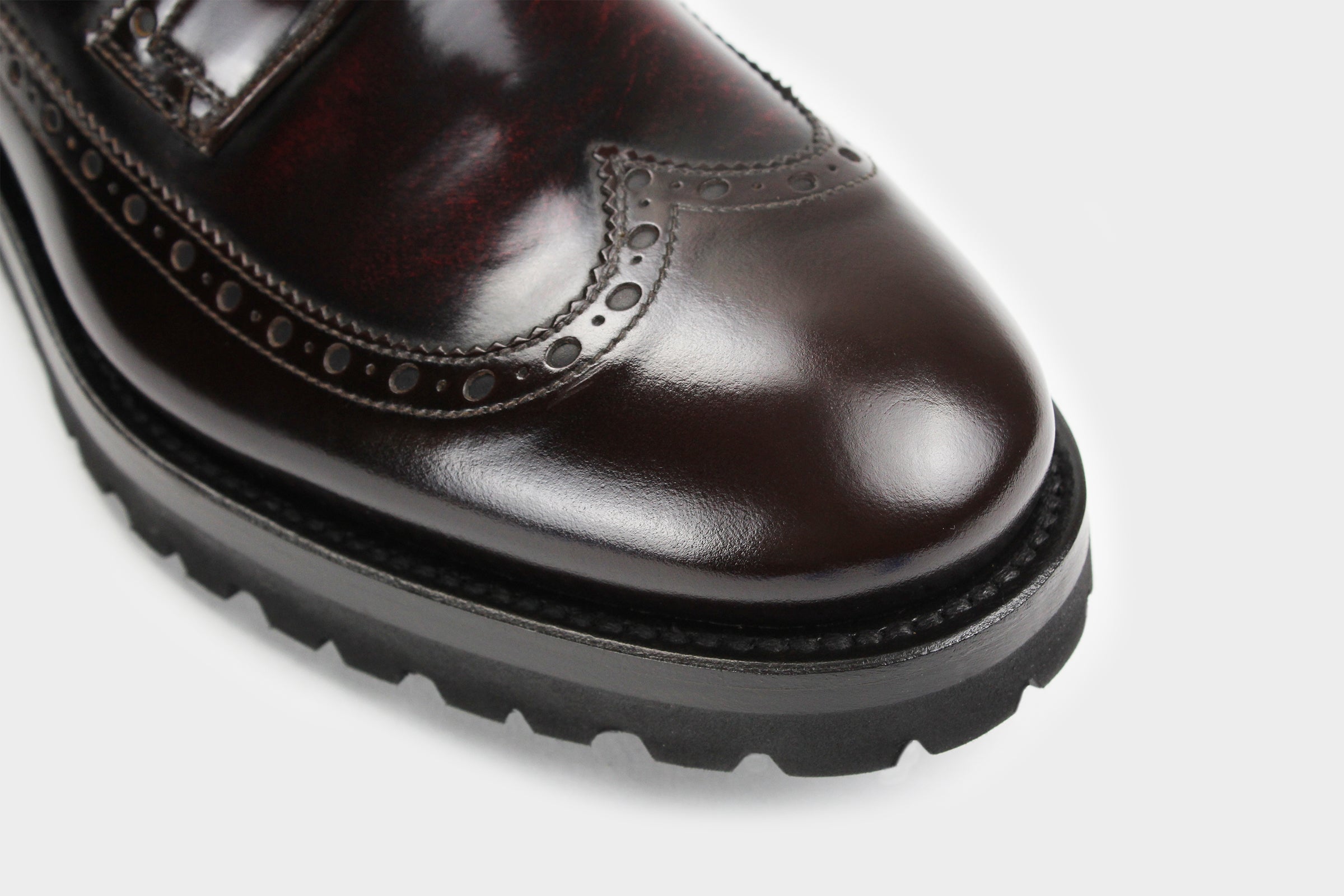 NELLO • Custom Fitted Bespoke Wingtip Brogue Derby Shoes • ROSEWOOD - Bondeno® Bespoke Custom Fitted Shoes with At Home Fittings