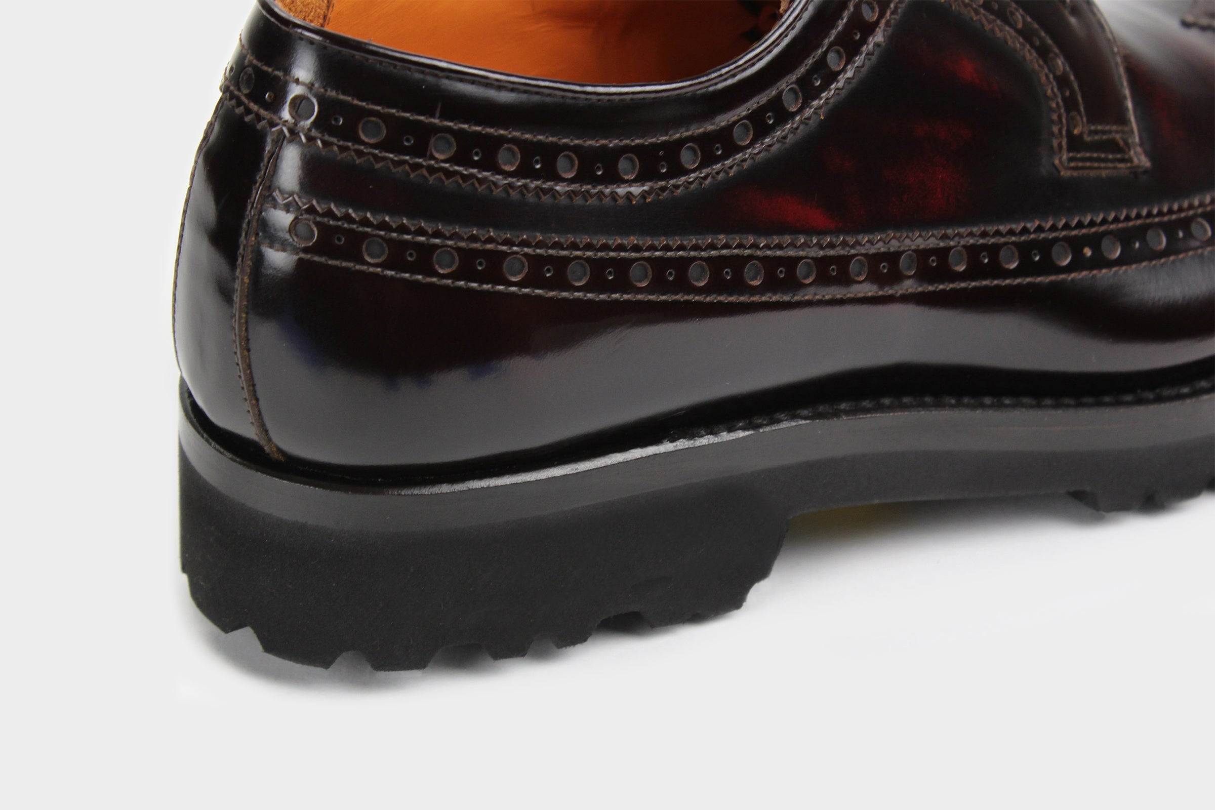 Nello Rosewood Men's Wingtip Derby Italian Custom Made Shoes