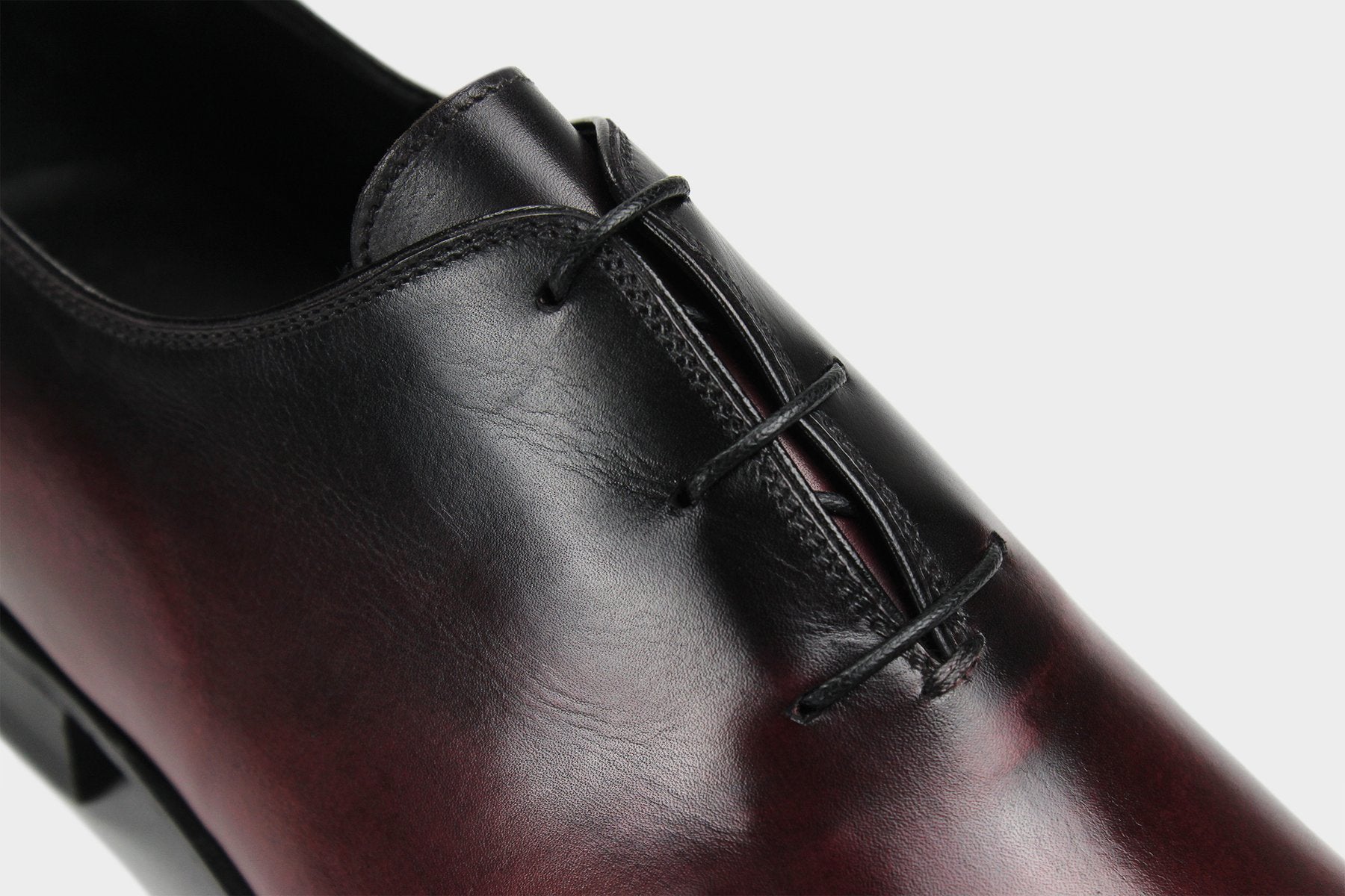 Marco Men's Wine Red Wholecut Italian Custom Made Shoes