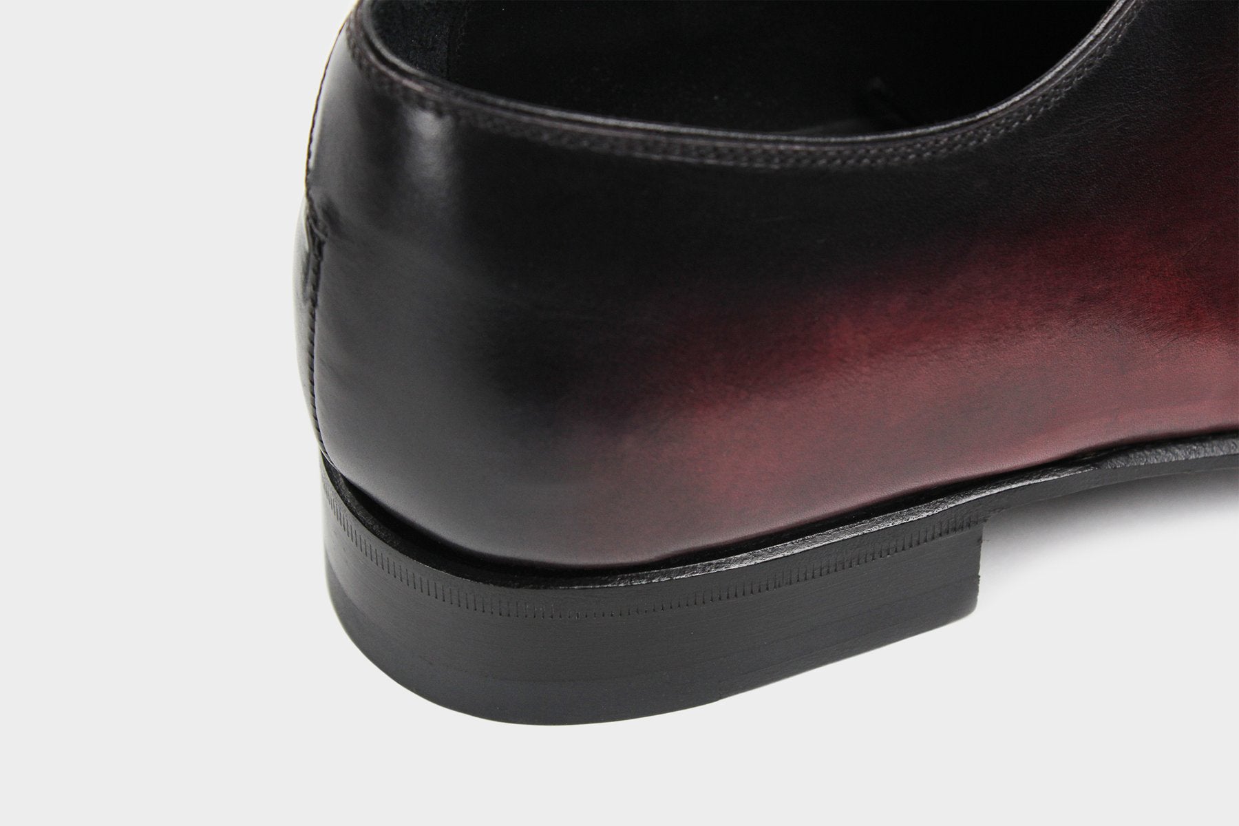 Marco Men's Wine Red Wholecut Italian Made to Measure Shoes