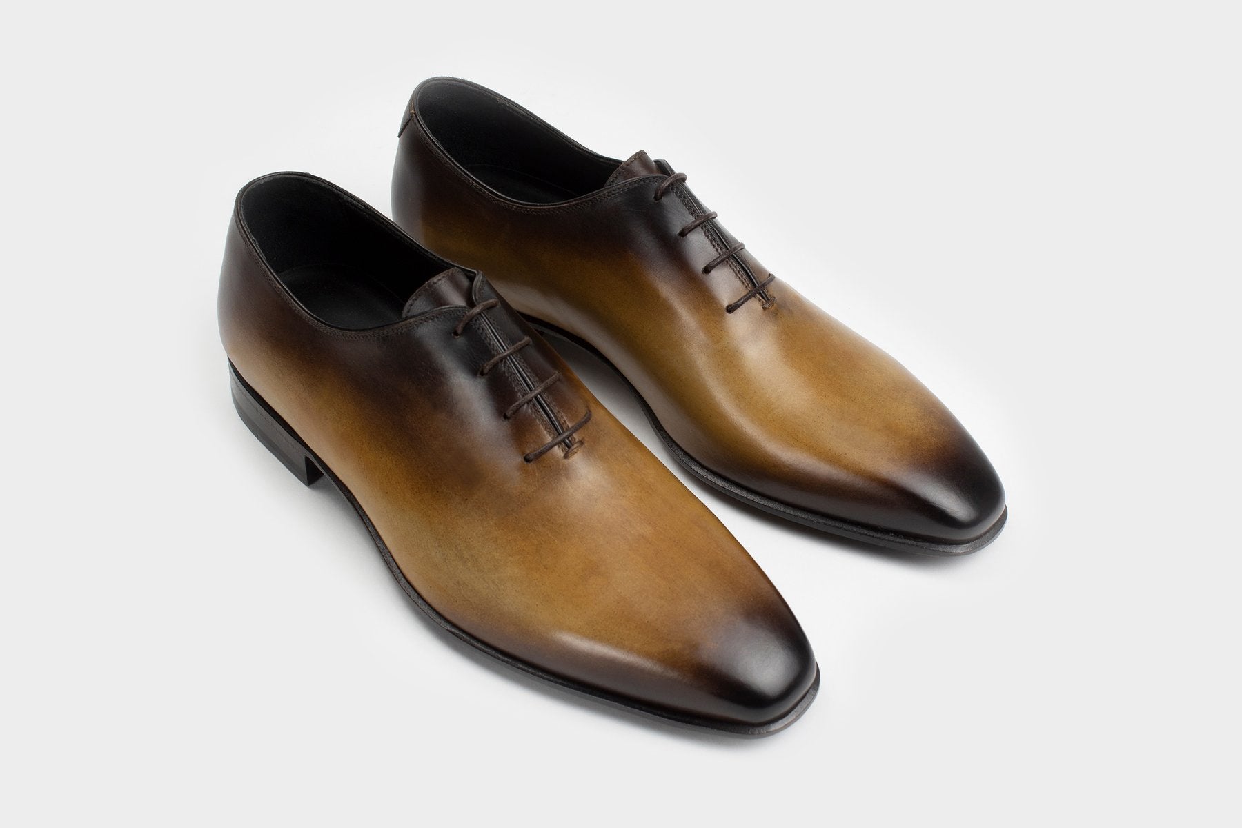 Men's Wholecut Royal Yellow Italian Made to Measure Shoes