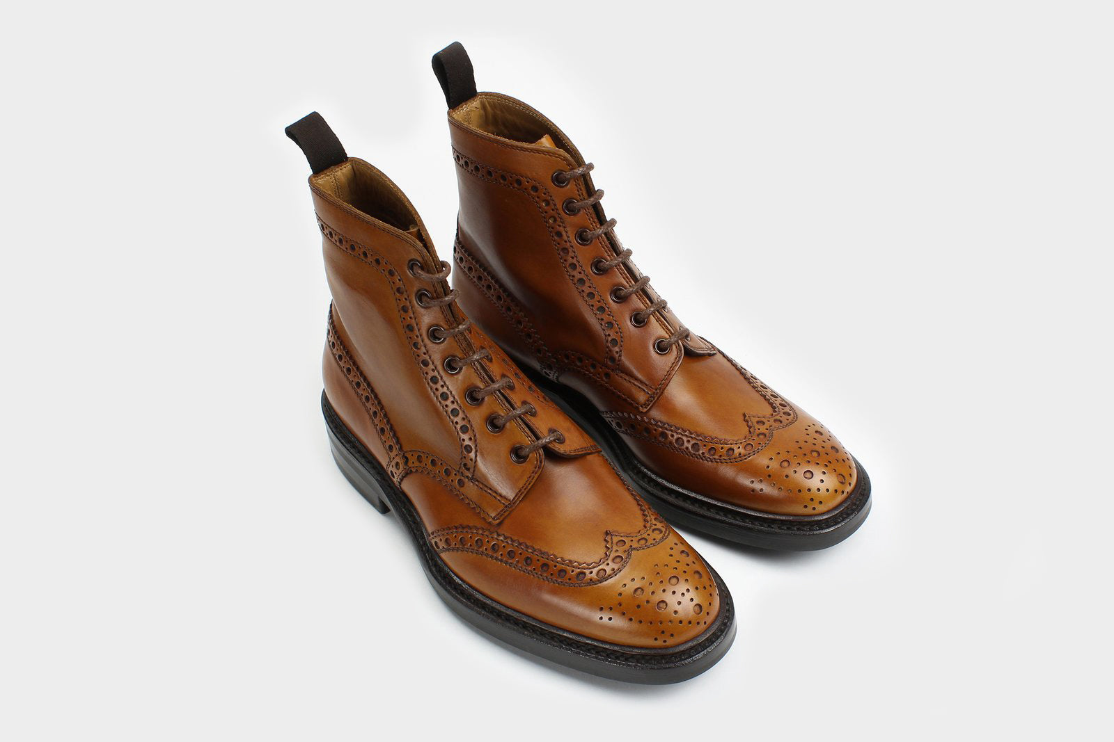 Men's Wingtip Tan Italian Made to Measure Boots
