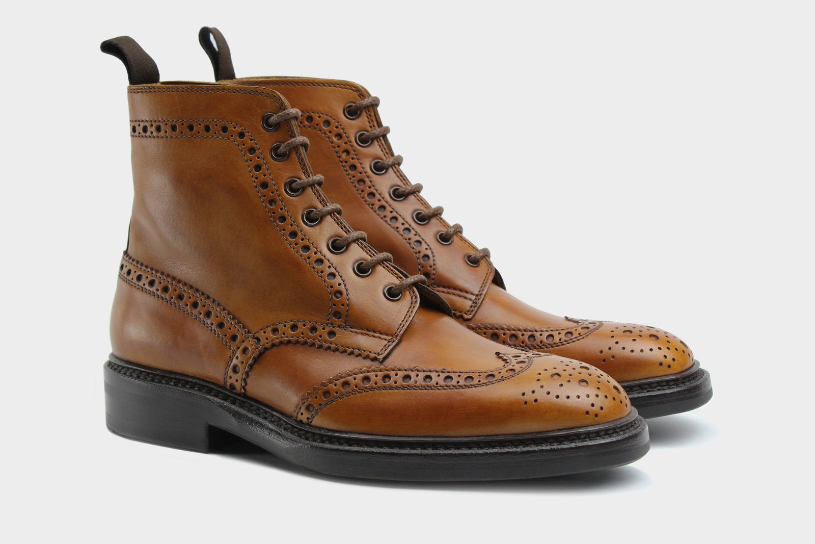 Men's Wingtip Tan Italian Custom Made Boots