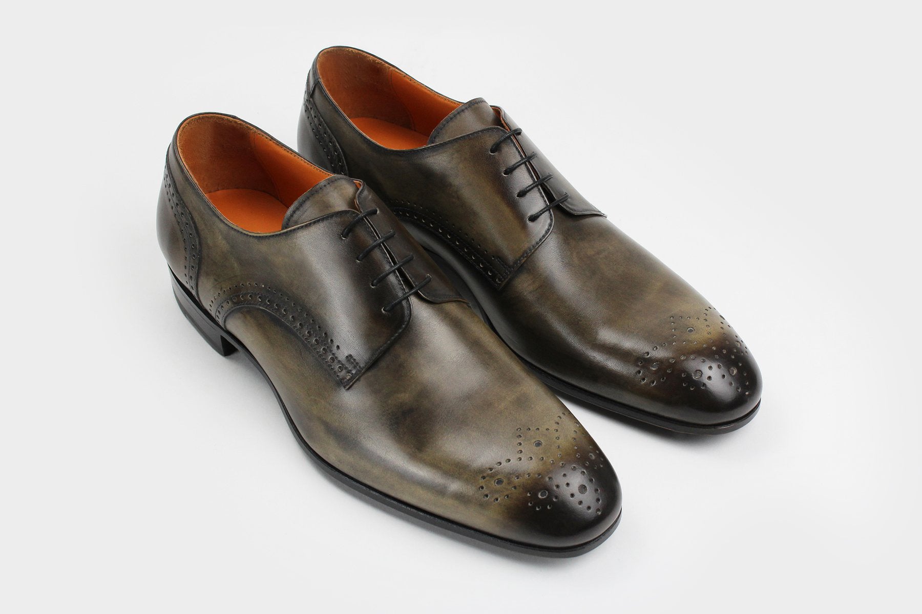 Lorenzo Khaki Derby Italian Made to Measure Shoes