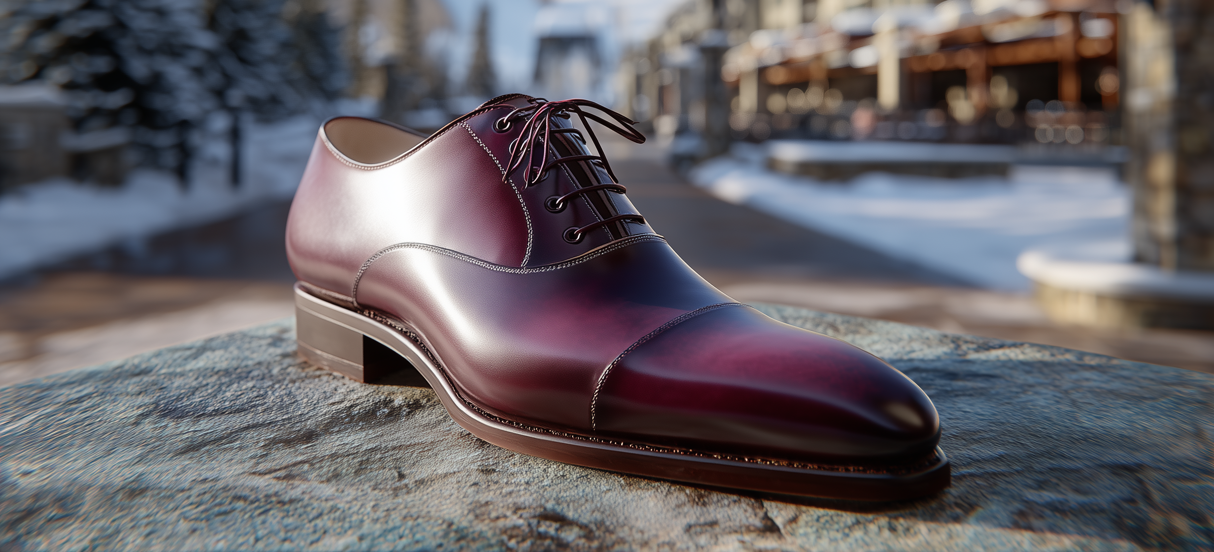Burgundy Captoe Oxfords