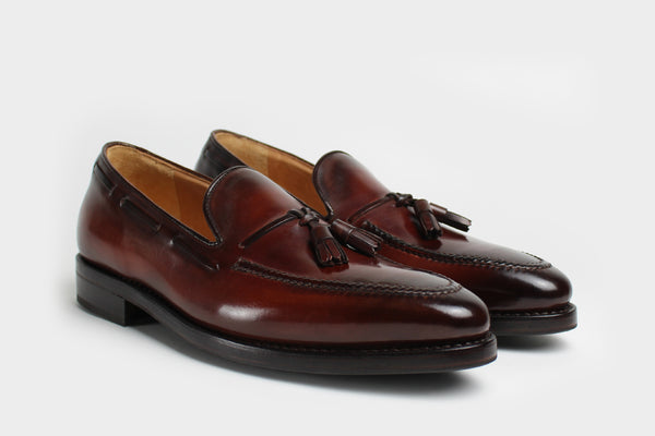 Leonardo Beige Tassel Loafer Italian Custom Made Shoes