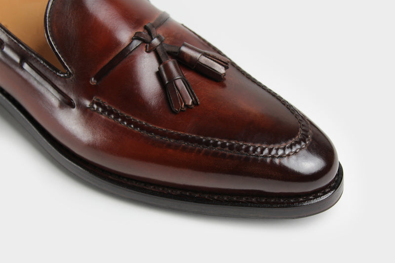 Leonardo Men's Brown Loafer Italian Bespoke Shoes