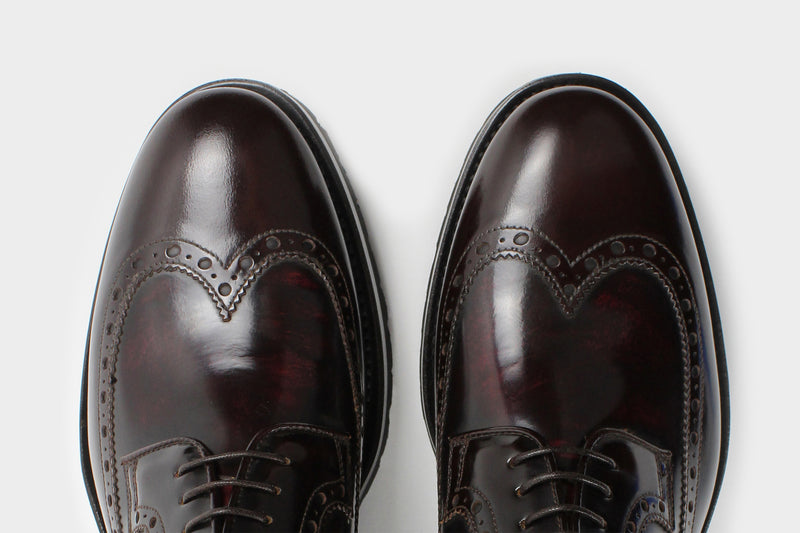 Nello Rosewood Classic Wingtip Derby Italian Bespoke Shoes