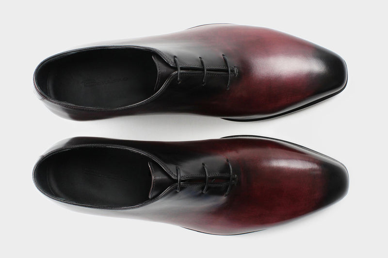 Marco Classic Wine Red Wholecut Italian Custom Made Shoes