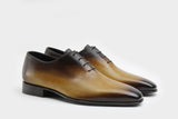 Men's Wholecut Royal Yellow Italian Custom Made Shoes