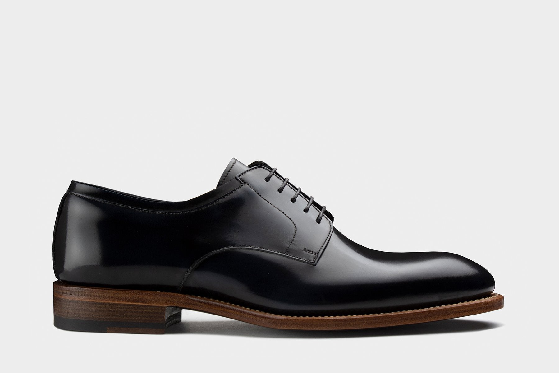 MANNO Bespoke Custom Made & Fitted Derby Shoes SOLID MIDNIGHT BLUE CALFSKIN FIRST TIME ORDER: At-Home Fitting with Bio-Foam Precision Foot Molds / MANNO Bespoke Custom Made & Fitted Derby Shoes SOLID MIDNIGHT BLUE CALFSKIN FIRST TIME ORDER: At-Home Fitting with Bio-Foam Precision Foot Molds /