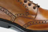 Men's Leather Tan Italian Custom Made Boots