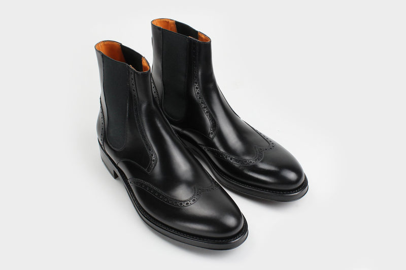 Wingtip Black Italian Made to Measure Boots