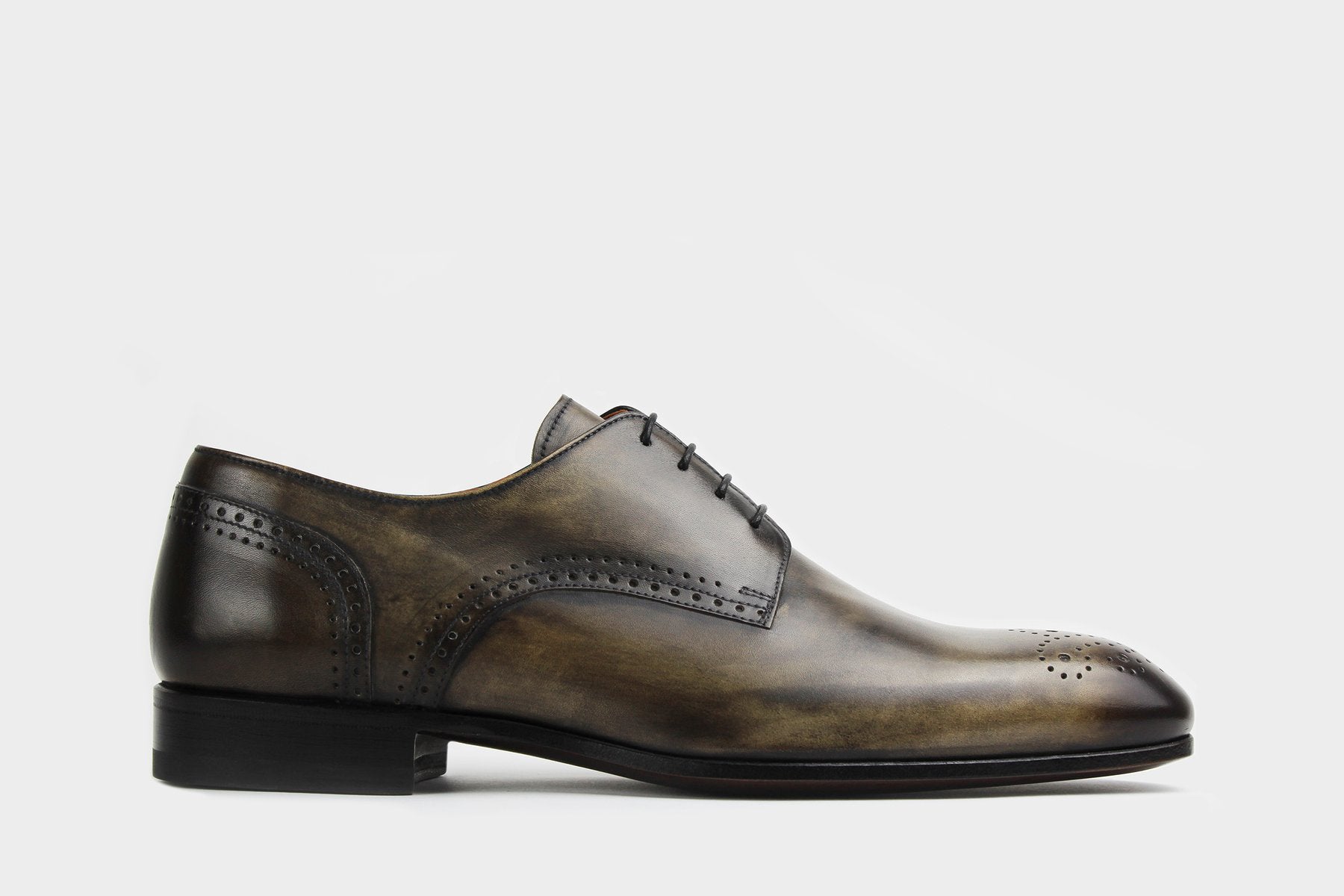 LORENZO Bespoke Custom Made & Fitted Derby Shoes HAND-PAINTED KHAKI CALFSKIN FIRST TIME ORDER: At-Home Fitting with Bio-Foam Precision Foot Molds LORENZO Bespoke Custom Made & Fitted Derby Shoes HAND-PAINTED KHAKI CALFSKIN FIRST TIME ORDER: At-Home Fitting with Bio-Foam Precision Foot Molds