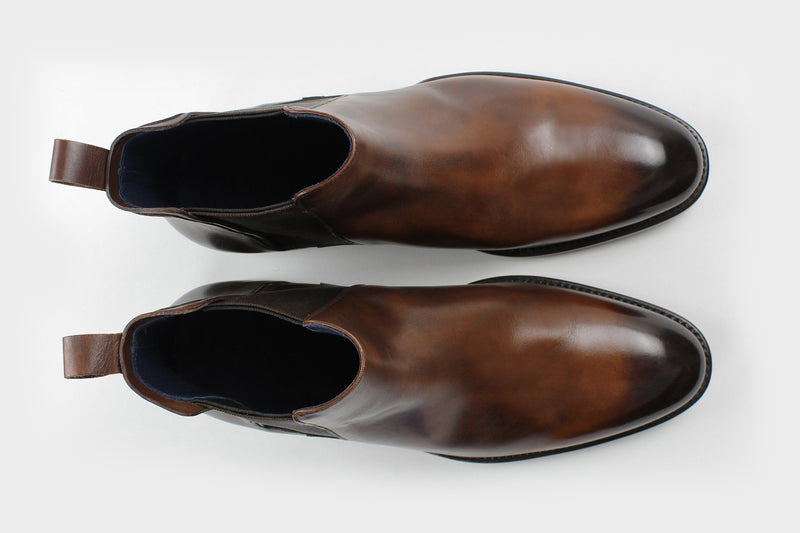 Marino Chelsea Classic Brown Wholecut Italian Bespoke Shoes