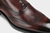Martin Oxblood Men's Wingtip Oxfords Italian Custom Made Shoes