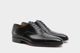 Mauro Black Cap Toe Oxfords Italian Custom Made Shoes