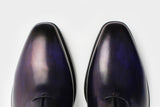 Mateo Violet Men's Wholecut Oxfords Italian Made to Measure Shoes